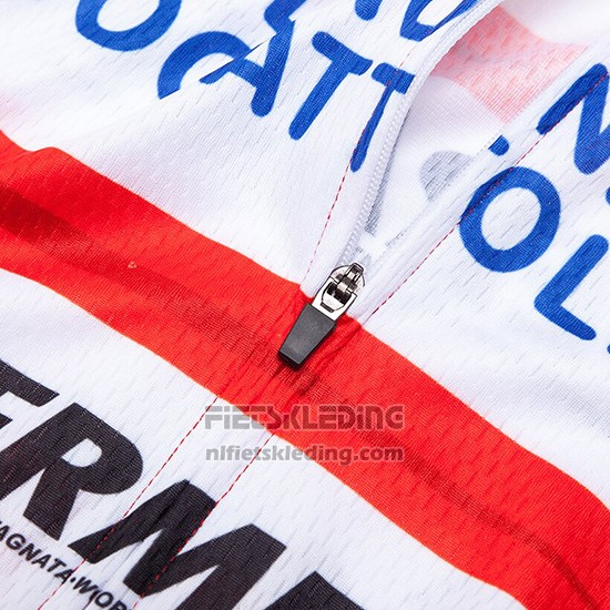 2019 Fietskleding Androni Giocattoli Oranje en Wit Korte Mouwen en Koersbroek